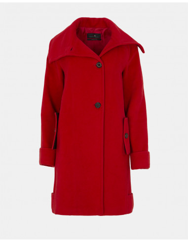 Abrigo rojo de lana. - Carolina Herrera