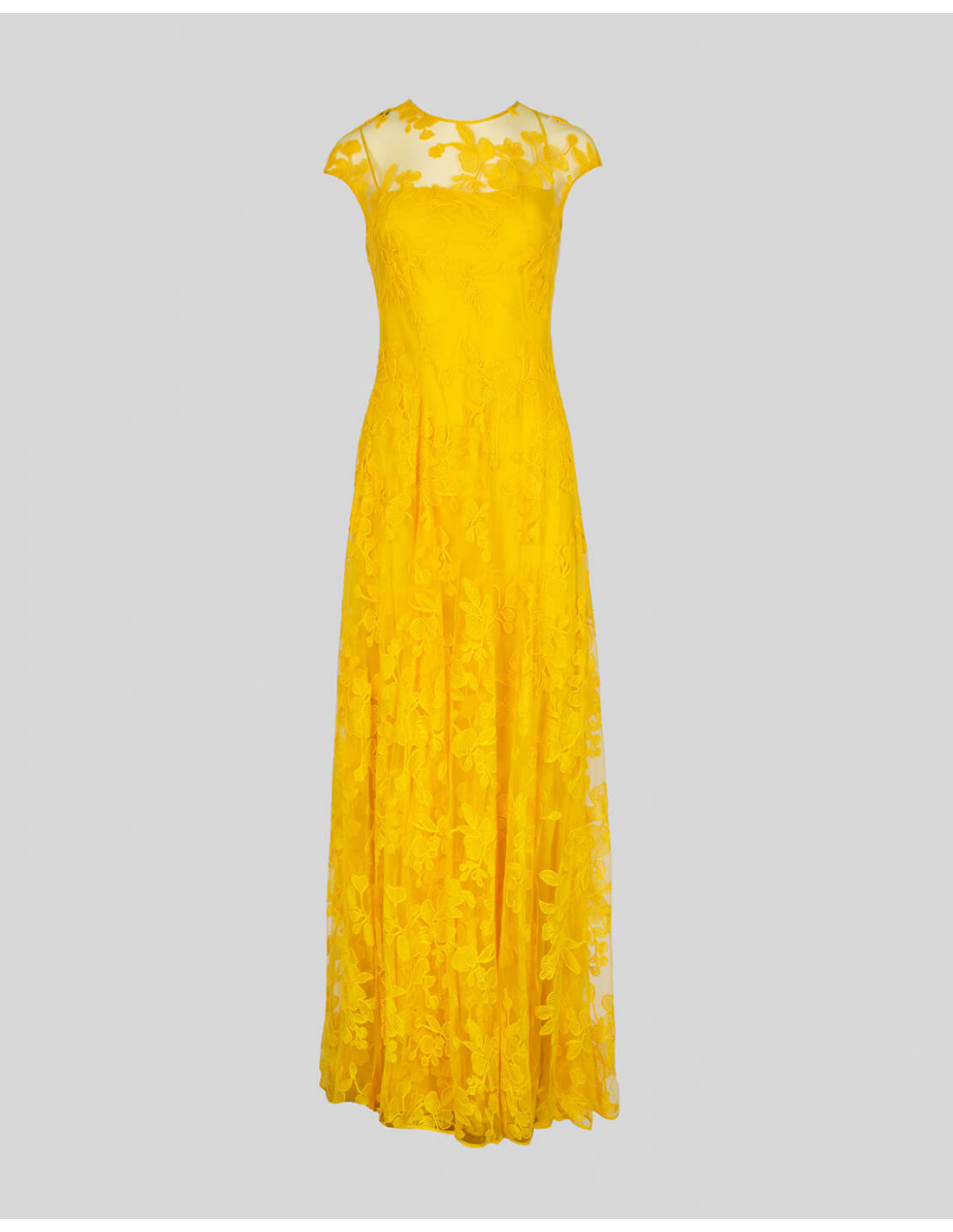 Vestido de fiesta largo color amarillo - Carolina Herrera